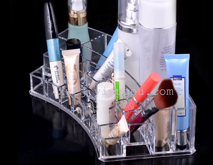 Cosmetics multi-compartment storage box, desktop storage box, crystal storage box, lipstick holder details Picture