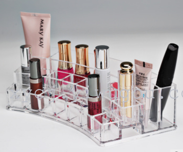 Cosmetics multi-compartment storage box, desktop storage box, crystal storage box, lipstick holder