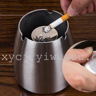 高档无磁不锈钢烟灰缸容量大 创意时尚防风三角型烟灰缸