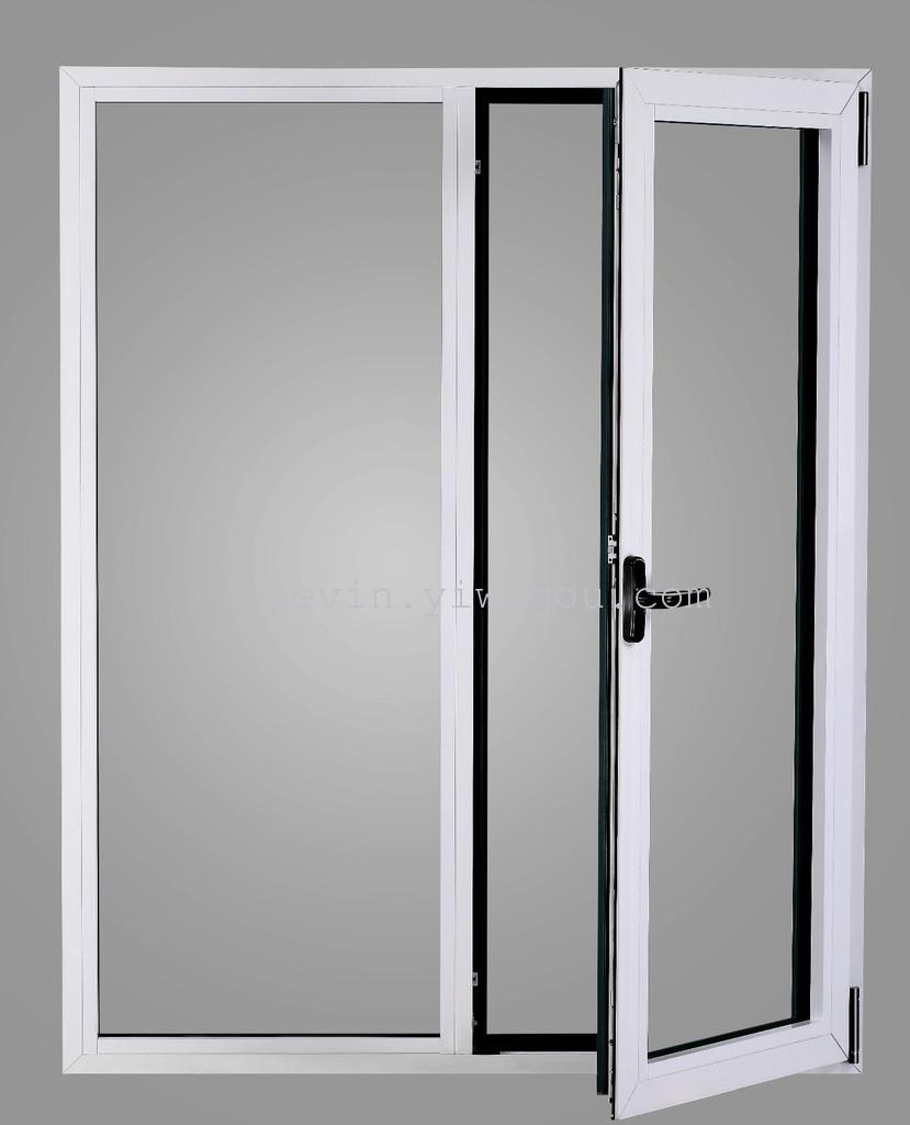 Wood-grain aluminum alloy doors and Windows, double-opening doors and Windows Specification image