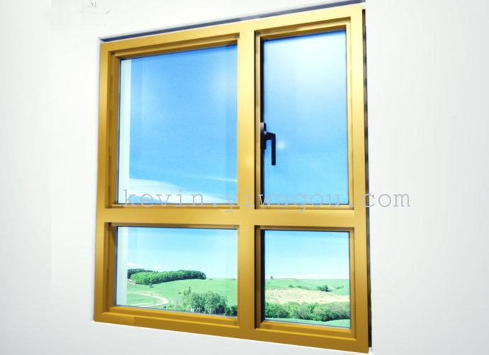 Wood-grain aluminum alloy doors and Windows, double-opening doors and Windows Specification image
