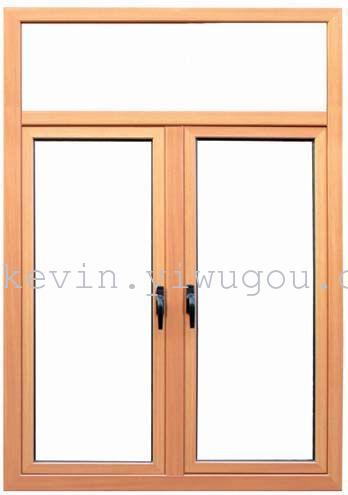 Wood-grain aluminum alloy doors and Windows, double-opening doors and Windows Specification image