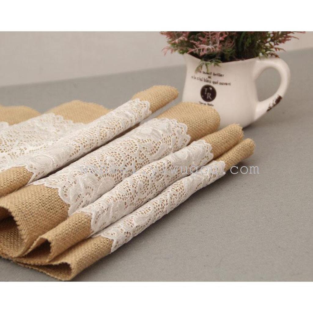 Packaging lace edge linen table flag flower packaging products Application Scenario