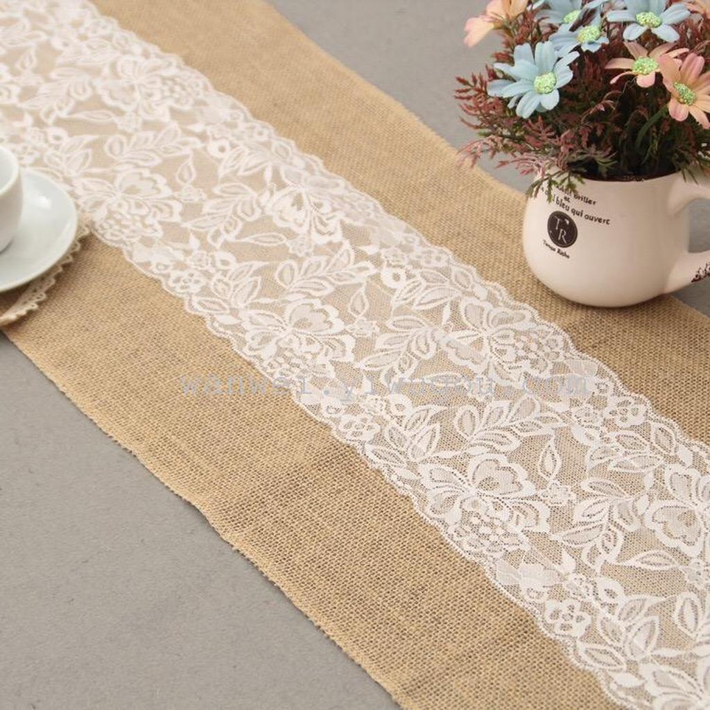 Packaging lace edge linen table flag flower packaging products Specification image