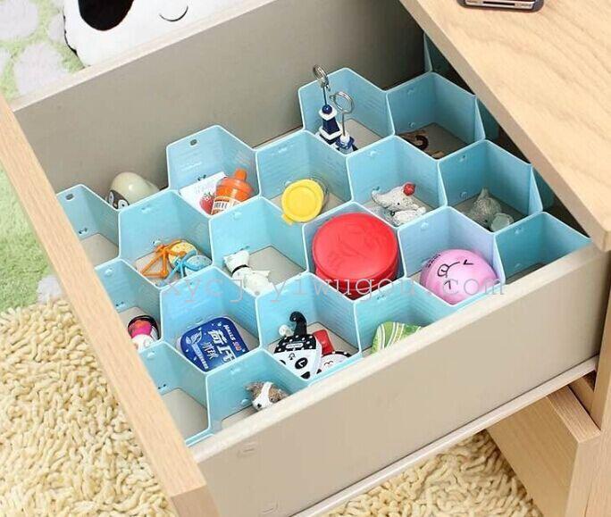 Honeycomb drawer organizer divider Underwear sock sorting closet drawer divider Free combination divider