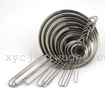 Stainless steel wide-edge pointed bottom oil strainer, bird's nest strainer, powdered sugar sieve, soy milk strainer, baking tool details Picture