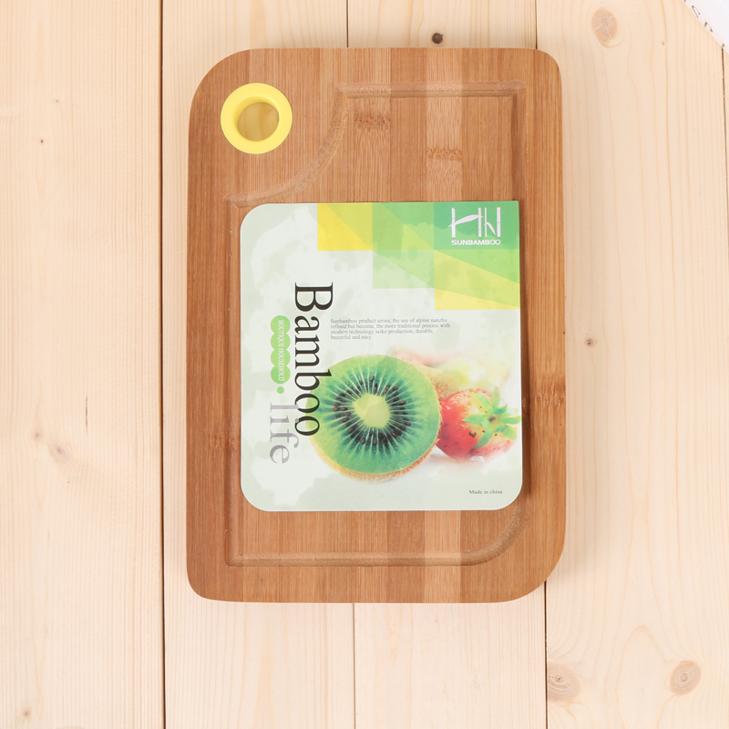 Cutting board, rectangular adhesive board, solid wood knife board, cutting board, silicone anti-slip hole Specification image