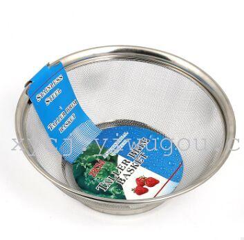 28cm stainless steel high-edge net basket, vegetable and fruit basket, fruit basket, kitchenware details Picture