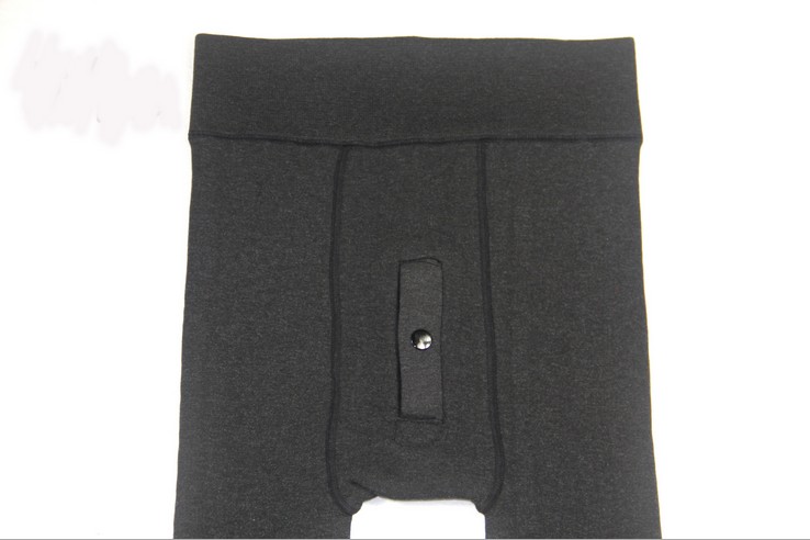 Men's thermal underwear, elastic skin-friendly one-piece pants, thickened and fleece 500g leggings details Picture