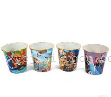Factory direct sales of fashionable trash cans, creative and colorful cartoon office and household plastic hygiene trash cans details Picture