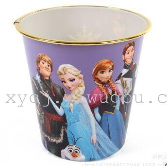 Factory direct sales of fashionable trash cans, creative and colorful cartoon office and household plastic hygiene trash cans Specification image
