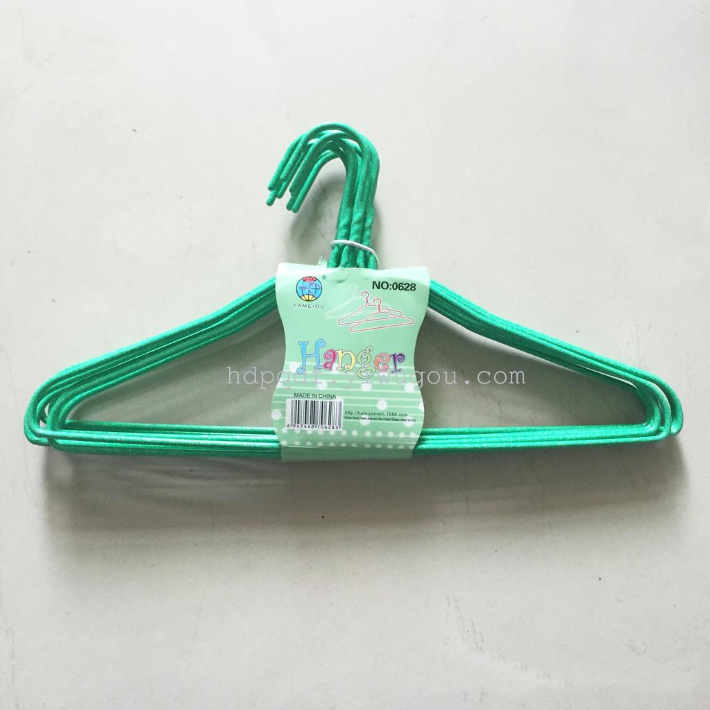 Factory direct supply of plastic-coated clothes hangers, wire clothes hangers, best-selling clothes hangers at street stalls, 0628 clothes hangers Specification image