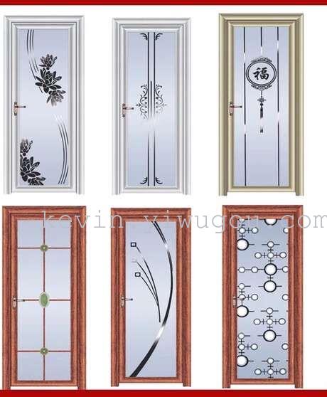 Bathroom door, aluminum alloy door, high-end bathroom door, wood grain bathroom door details Picture