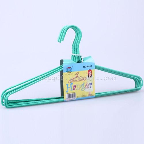 0812 浸塑防滑铁衣架 晾衣架晒衣架挂衣架 工厂直销