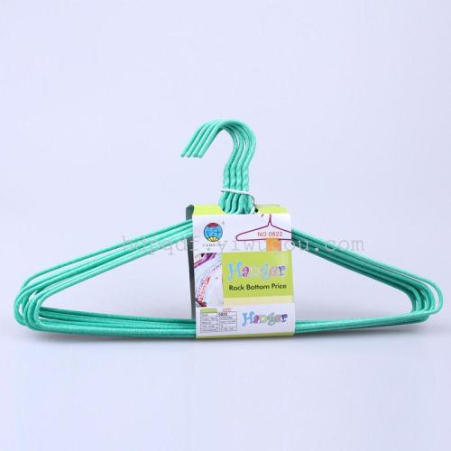 创意生活 干湿两用浸塑衣架 高品质挂钩衣架工厂批发8822