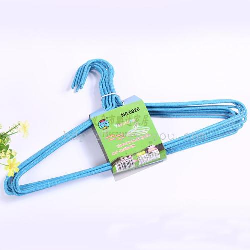 0926 浸塑铁衣架 晾晒防滑收纳衣服架子 挂衣架