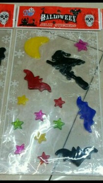 Halloween jelly sticker glass sticker can be customized