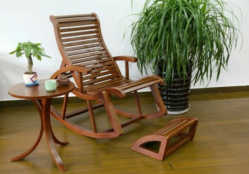Baishan Jiuchuan rocking chair sleeping chair Nanzhu backrest chair bedroom lounge chair nap chair bench home office chair new