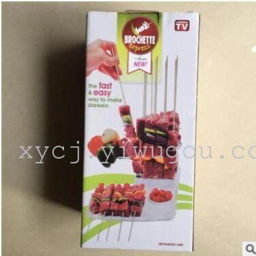 Multi-functional skewer through the meat machine skewer barbecue tool a full set of skewer eating barbecue shashlik machine