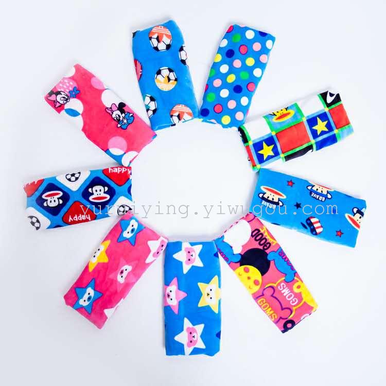 New baby super soft new children's cartoon printed velvet neck scarf for winter warmth, factory direct sales