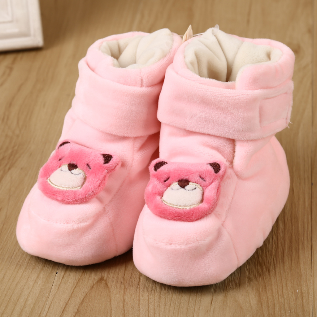 Baby crystal super soft cartoon cotton shoes, walking shoes, anti-slip soft-soled cotton shoes Specification image
