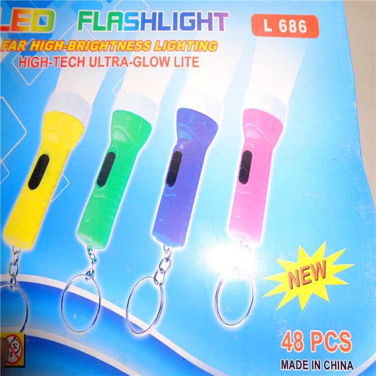 Children's toy keychain light, gift, LED night light, luminous pendant, 686 flashlight factory direct sales details Picture