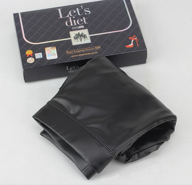 High-elastic magic slimming pu leather pants, fleece anti-cracking, hip-lifting, warm and elastic leggings