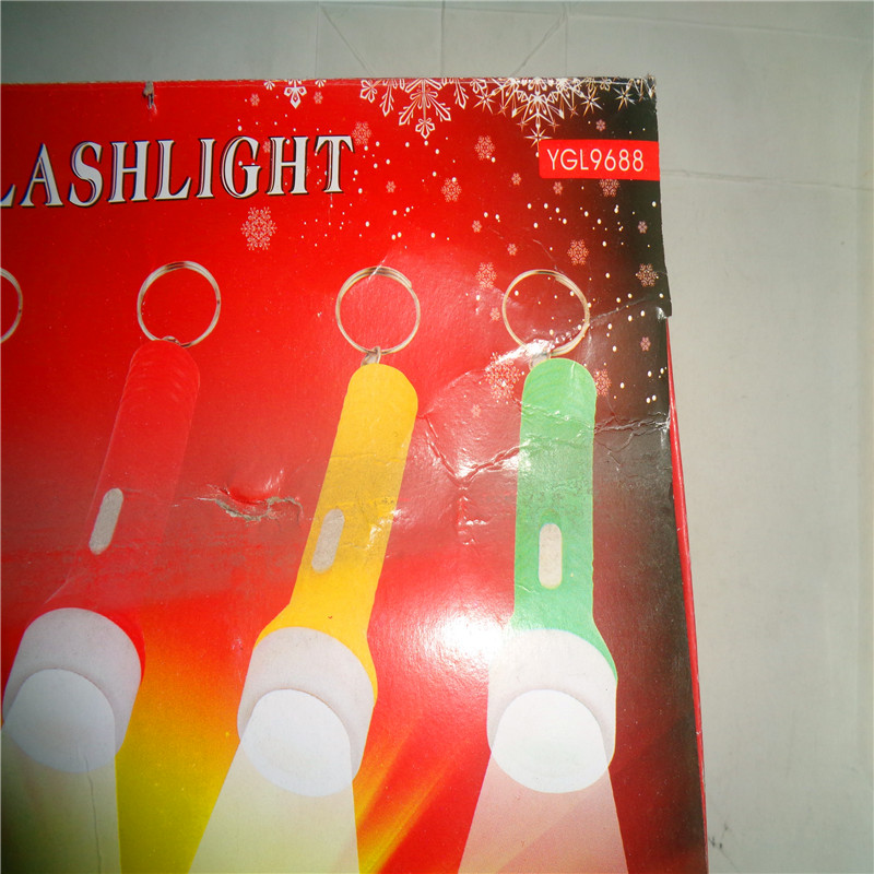Children's plastic toys, keychain lights, complimentary gifts, LED night lights, street stall supplies, illuminated 9688 flashlights details Picture