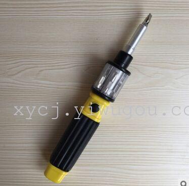 360 degree retractable square handle 6-in-1 six-figure multifunctional screwdriver
