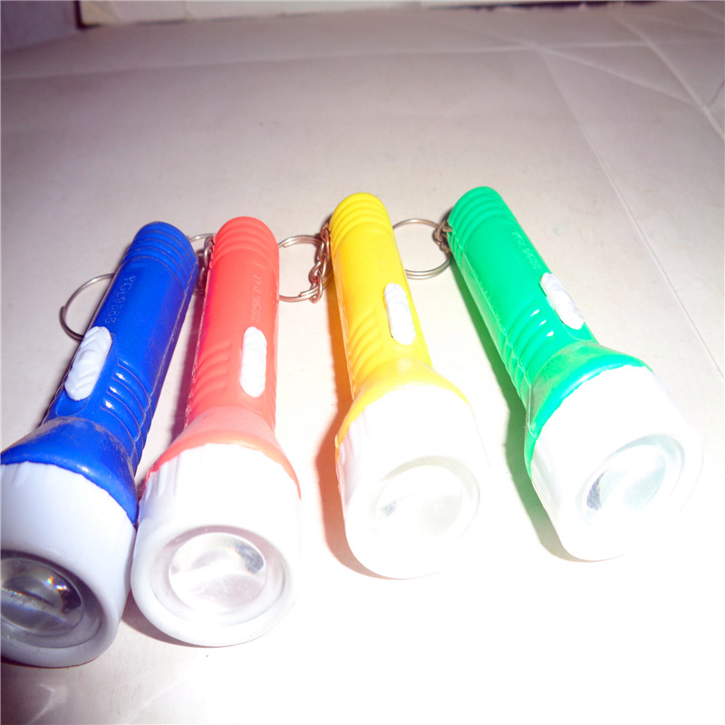 Children's plastic toys, keychain lights, complimentary gifts, LED night lights, street stall supplies, illuminated 9688 flashlights Application Scenario
