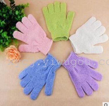 Five-fingered bath gloves, household items, bath towels, nylon bath scrubbing towels, powerful exfoliating wholesale