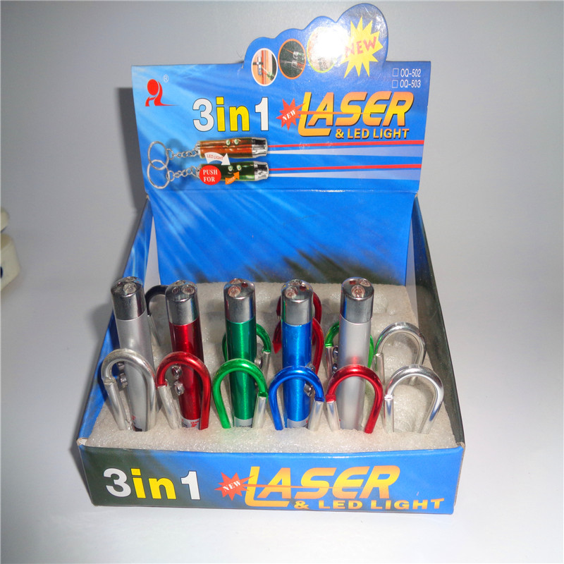 Children's plastic toys, flashlights, LED keychains, gifts, night lights, round heads, three-in-one products, direct sales from the manufacturer at street stalls