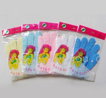 Five-fingered bath gloves, household items, bath towels, nylon bath scrubbing towels, powerful exfoliating wholesale Application Scenario