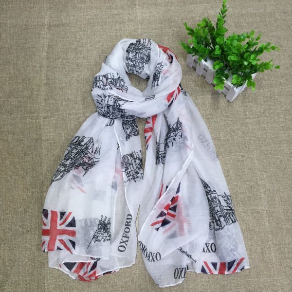90*180 Bali yarn British-style polyester printed scarf factory direct sales, exclusive for foreign trade Specification image