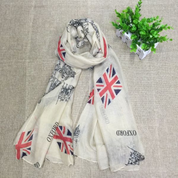 90*180 Bali yarn British-style polyester printed scarf factory direct sales, exclusive for foreign trade details Picture