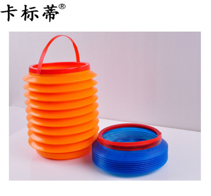 汽车用品批发4L折叠水桶 车用可伸缩垃圾桶 钓鱼桶后备箱杂物桶