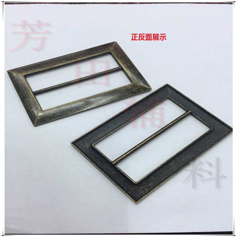 62 inner diameter 4430# alloy bronze large inner diameter three-position buckle, Japanese character buckle, adjustable buckle, decorative buckle Specification image