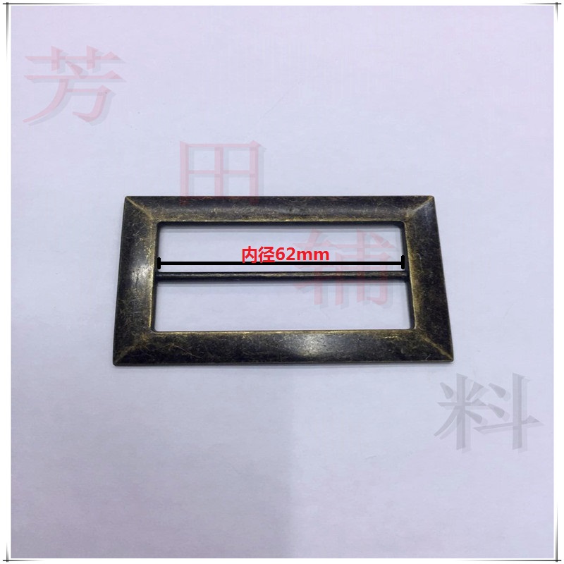 62 inner diameter 4430# alloy bronze large inner diameter three-position buckle, Japanese character buckle, adjustable buckle, decorative buckle