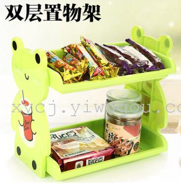 Animal double-layer storage rack box, desktop cartoon storage rack, cartoon animal storage rack Specification image