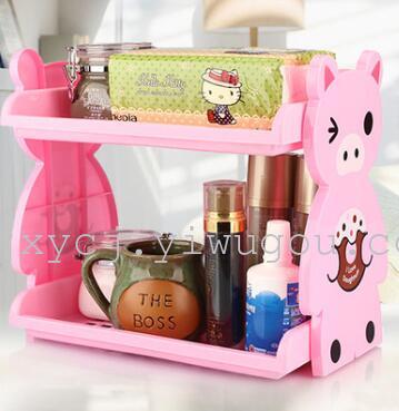 Animal double-layer storage rack box, desktop cartoon storage rack, cartoon animal storage rack details Picture
