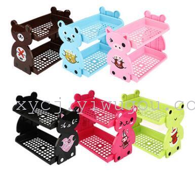 Animal double-layer storage rack box, desktop cartoon storage rack, cartoon animal storage rack Application Scenario