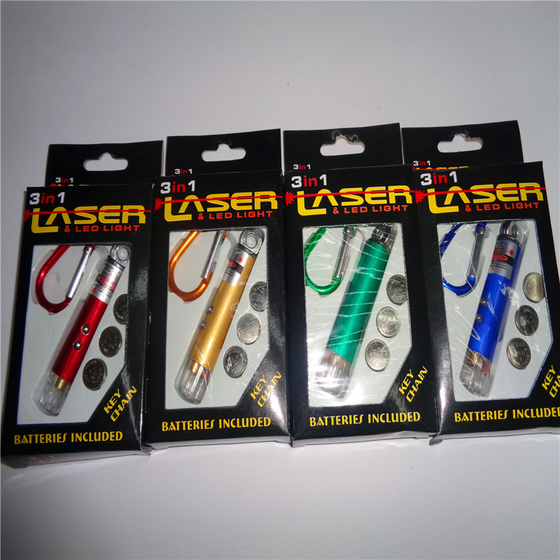 儿童塑料玩具电筒LED钥匙扣礼品夜灯透明头激光地推货源厂家直销