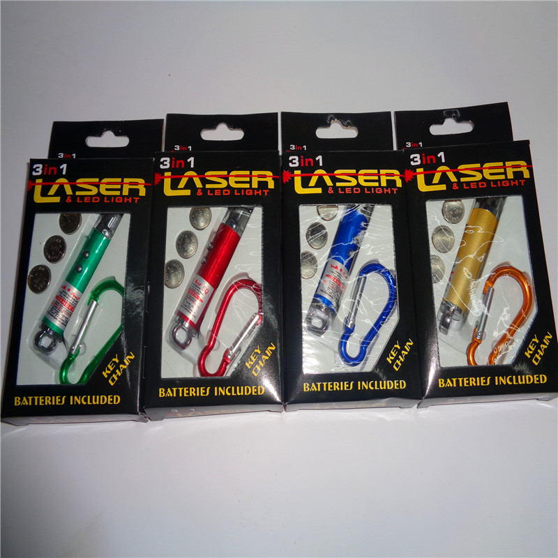 儿童玩具手电筒验钞激光三合一灯 赠送礼品LED钥匙扣小夜灯厂直销