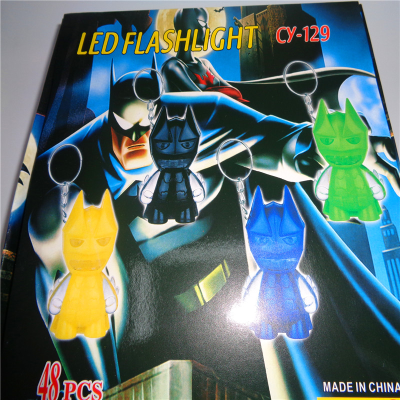 Children's plastic toy keychains, Batman lights, free gifts, LED night lights, light emission, factory direct sales details Picture