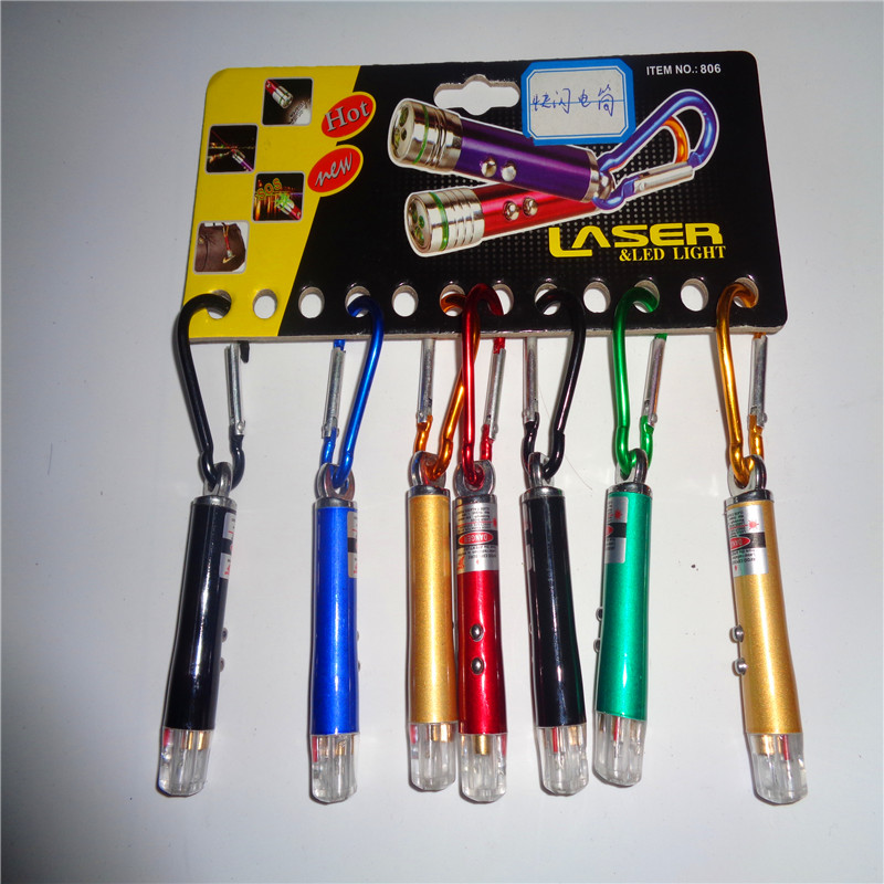 Children's plastic toys, flashlights, LED keychains, gifts, night lights, flashing transparent heads, laser factory direct sales