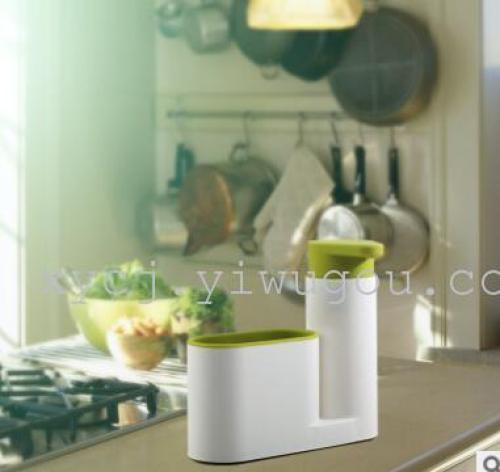 Soap dispenser dish cloth sponge rack Kitchen storage rack Drain rack Storage pot brush rack