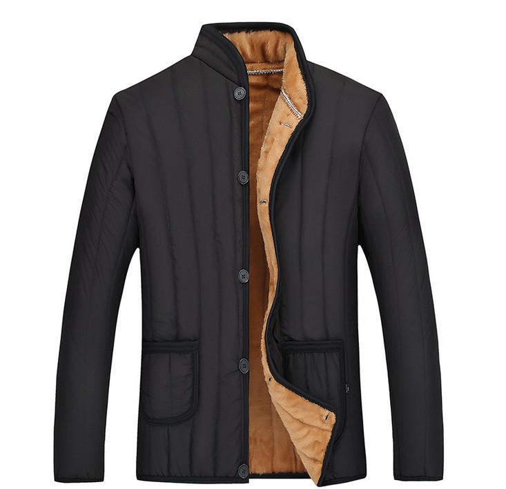 Cotton-padded men's clothing with fleece, cotton-padded jackets for the elderly, dad's clothes, winter cotton clothes, grandpa's clothes