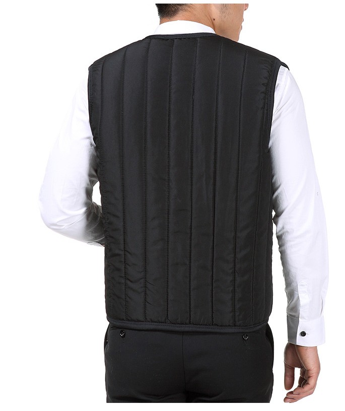 Winter dad's outfit, thickened with fleece, large-sized men's waistcoat, middle-aged and elderly waistcoat, men's vest details Picture