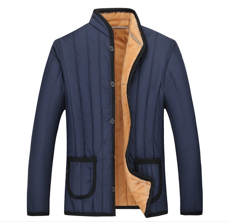 Cotton-padded men's clothing with fleece, cotton-padded jackets for the elderly, dad's clothes, winter cotton clothes, grandpa's clothes details Picture