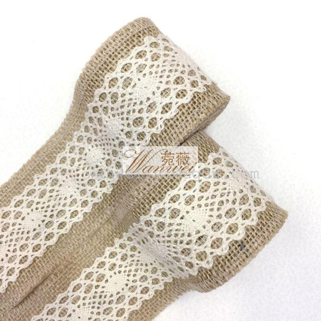 Lace edge, linen roll, cotton embroidered edge flower packaging material Specification image